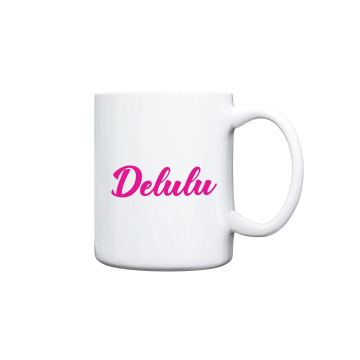 Бяла матова чаша DELULU