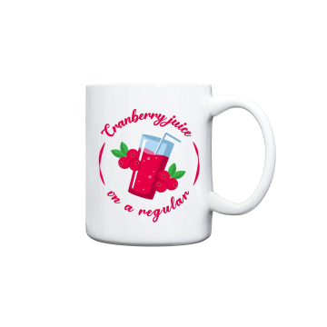 Бяла матова чаша CRANBERRY JUICE