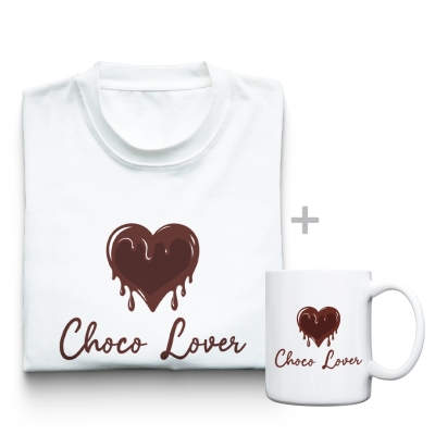 Тениска + чаша CHOCO LOVER