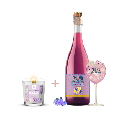 Коктейлна Газирана напитка Водка Violet + Свещ