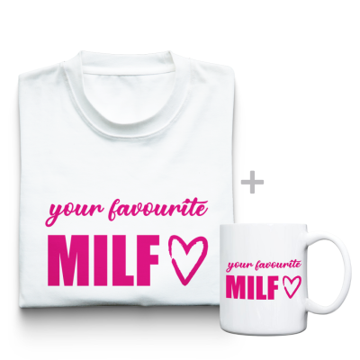 Тениска + чаша YOUR FAVOURITE MILF