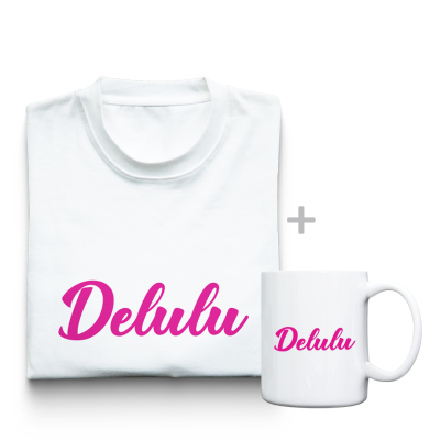 Тениска + чаша DELULU