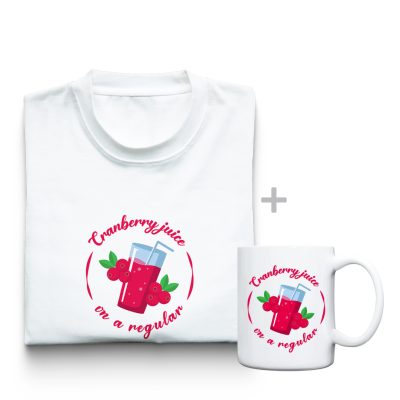 Тениска + чаша CRANBERRY JUICE