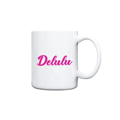 Бяла матова чаша DELULU